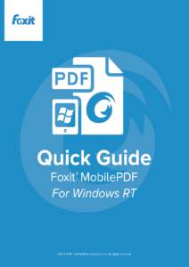 Maintain control of all your content More Foxit MobilePDF Quick Guide