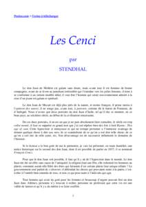 Poetes.com > Textes à télécharger  Les Cenci par STENDHAL