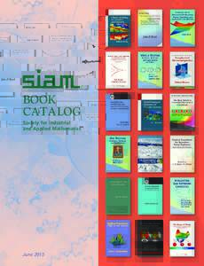 BOOK CATALOG Society for Industrial and Applied Mathematics  June 2015
