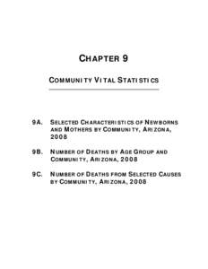 CHAPTER 9 COMMUNITY VITAL STATISTICS 9A.  SELECTED CHARACTERISTICS OF NEWBORNS