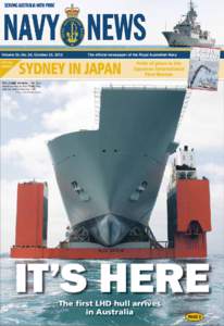 SERVING AUSTRALIA WITH PRIDE  NEWS Volume 55, No. 20, October 25, 2012 SPECIAL LIFTOUT