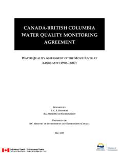 Water Quality Assessment of the Moyie River at Kingsgate, [removed]