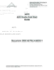 ASTi ACE Studio Cold Start Guide