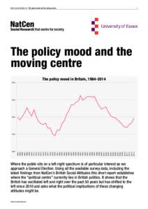 British Social Attitudes 32 | The policy mood and the moving centre  The policy mood and the moving centre The policy mood in Britain, 
