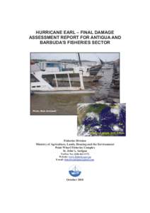 Hurricane Earl – Preliminary Damage Assessment for Antigua and Barbuda’s Fisheries Sector