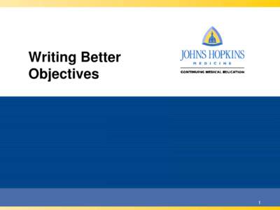 Writing Better Objectives 1  Exemplary Compliance