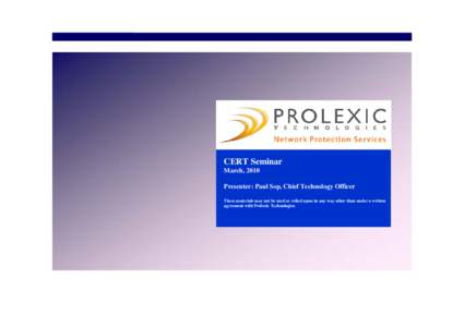 Microsoft PowerPoint - CERT_PROLEXIC.ppt