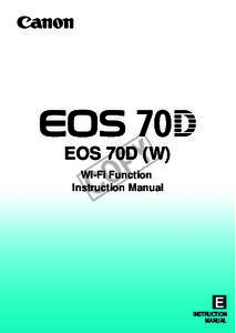 Y P O EOS 70D (W) Wi-Fi Function