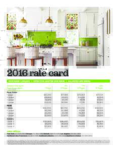 2016 rate card RATE BASE: 1,250,000 | EFFECTIVE JAN/FEB 2016 ISSUE | ALL RATES ARE GROSS Volume Discount		 Page Equivalent	 1 Page