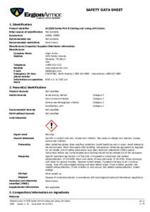 SAFETY DATA SHEET  1. Identification Product identifier  SC2200 Series Part B Coating and Lining (All Colors)