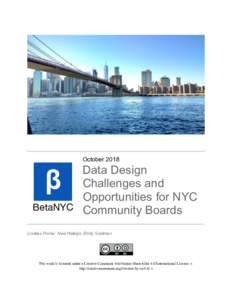 OctoberData Design Challenges and Opportunities for NYC BetaNYC Community Boards