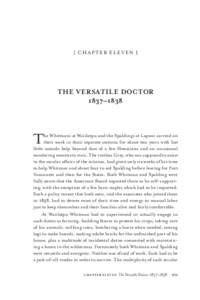 [ CH A P T E R E L E V E N ]  THE VERSATILE DOCTOR 1837–1838  T