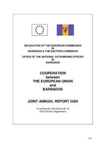 DELEGATION OF THE EUROPEAN COMMISSION IN BARBADOS & THE EASTERN CARIBBEAN OFFICE OF THE NATIONAL AUTHORISING OFFICER IN BARBADOS