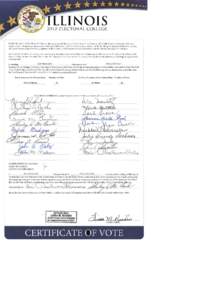 Certificate of Vote - Illinois