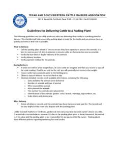 Microsoft Word - Guidelines for Delivering Cattle
