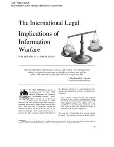The International Legal Implications of Information Warfare