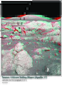 Taurus -Littrow Valley, Moon (Apollo 17) Latitude 20.0° N, Longitude 31.0° E (NASA/JSC/ASU) 