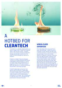 A HOTBED FOR CLEANTECH WORLD-CLASS EXPERTISE