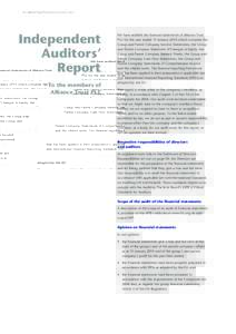 46 | Alliance Trust PLC Report & Accounts 2010	  Independent Auditors’ Report To the members of