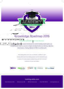 Knowledge Roadmap 2016 Empower yourself. Learn from the best. Our public and in-company training by the world’s leading experts gives you everything you need to succeed in Agile, DevOps/Continuous Delivery, Big Data, D