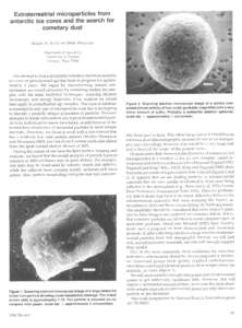 Extraterrestrial microparticles from antarctic ice cores and the search for cometary dust FA-Z