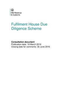 Fulfilment House Due Diligence Scheme