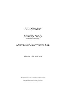 Microsoft Word[removed]Stonewood Security Policy v1.11 - changes accepted.doc