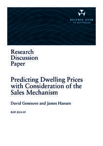 Predicting Dwelling Prices with Consideration of the Sales Mechanism