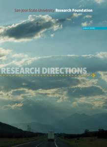 San José State University Research Foundation  Annual Report Research Directions