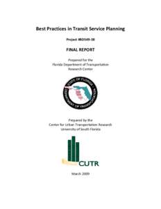 Best Practices in Transit Service Planning