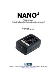 3  NANO Flight recorder (including NanoConfig configuration program)