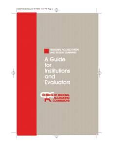 GuideForInstitutions.qxd[removed]:21 PM Page a  GuideForInstitutions.qxd[removed]:21 PM Page 1 REGIONAL ACCREDITATION AND STUDENT LEARNING: