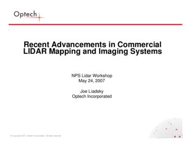 Recent Advancements in Commercial LIDAR Mapping and Imaging Systems,V,1.ppt
