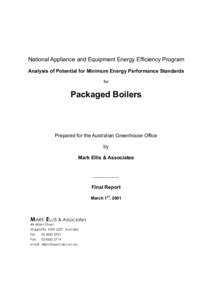 MEPS for Packaged Boilers - technical report