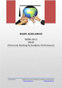 BASIN AÇIKLAMASI EKİM-2013 URAP (University Ranking by Academic Performance)