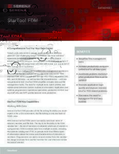 DATASHEET  StarTool FDM A Comprehensive Tool For Your Data Center Today’s z/OS data centers operate under competitive business