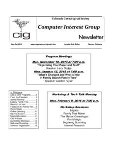 Microsoft Word - CIG Newsletter NovDec14.doc