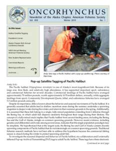 ONCORHYNCHUS  Newsletter of the Alaska Chapter, American Fisheries Society Vol.  XXX  Winter 2010