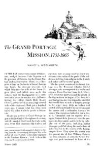 The Grand Portage Mission, .