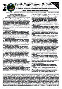iisd  Earth Negotiations Bulletin MOP-16