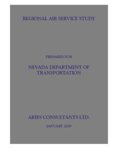REGIONAL AIR SERVICE STUDY  PREPARED FOR NEVADA DEPARTMENT OF TRANSPORTATION
