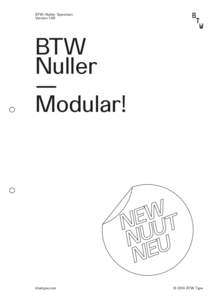 BTW–Nuller: Specimen Version 1.00 BTW Nuller —