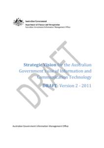 Draft Strategic vision for Australian Government use of Information and Communication Technology