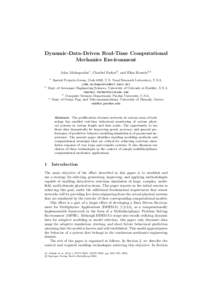 LNCS[removed]Dynamic-Data-Driven Real-Time Computational Mechanics Environment