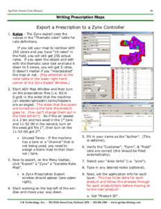 Ag Data Viewer User Manual  80 Writing Prescription Maps Export a Prescription to a Zynx Controller