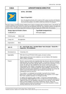 EASA AD No.: [removed]EASA AIRWORTHINESS DIRECTIVE AD No.: [removed]