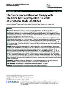 Effectiveness of combination therapy with nifedipine GITS: a prospective, 12-week observational study (AdADOSE)