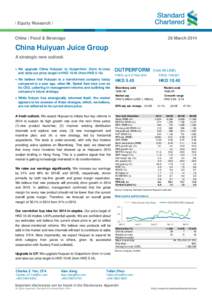 l Equity Research l  China l Food & Beverage 28 March 2014