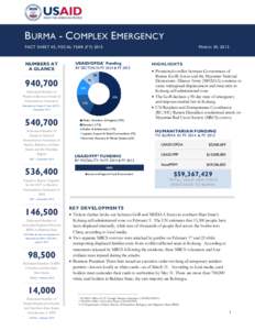 BURMA - COMPLEX EMERGENCY FACT SHEET #2, FISCAL YEAR (FYNUMBERS AT A GLANCE