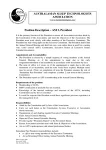 Microsoft Word - ASTA President Position description
